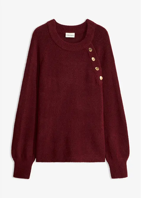 Genser med gullfargede pynteknapper, bonprix