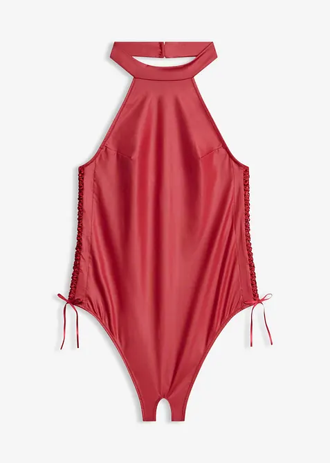 Stringbody ouvert i wetlook, bonprix