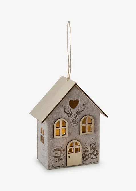 Julepyntet hus med LED-er, bonprix