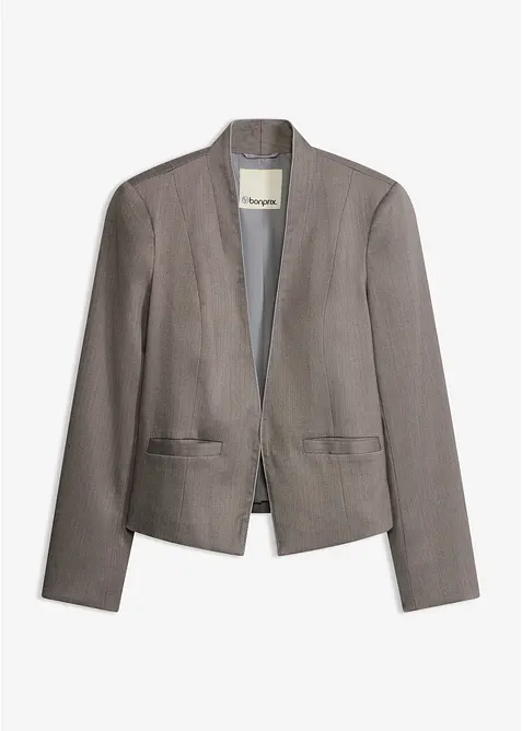 Blazer med fiskebensm&oslash;nster i ullstil, bonprix
