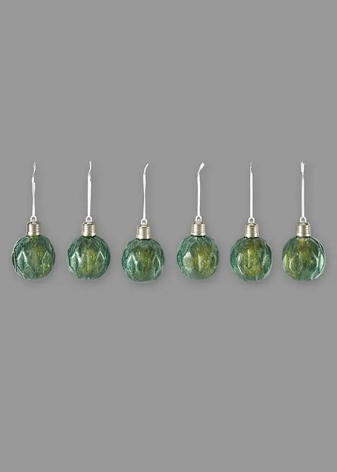 LED-hengende juletrekuler (6-pack), bonprix