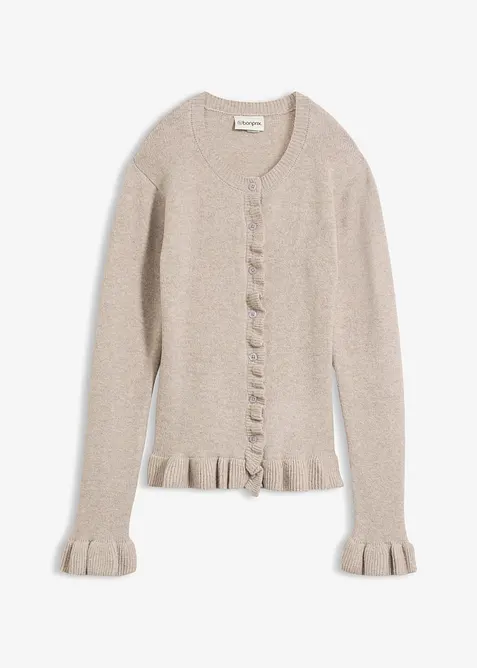 Cardigan med hullm&oslash;nster, bonprix