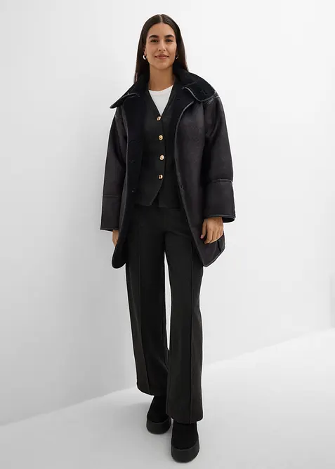 Pull on-bukse i myk, ribbet jersey, bonprix