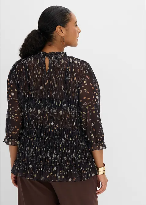 Bluse i lett mesh, bonprix