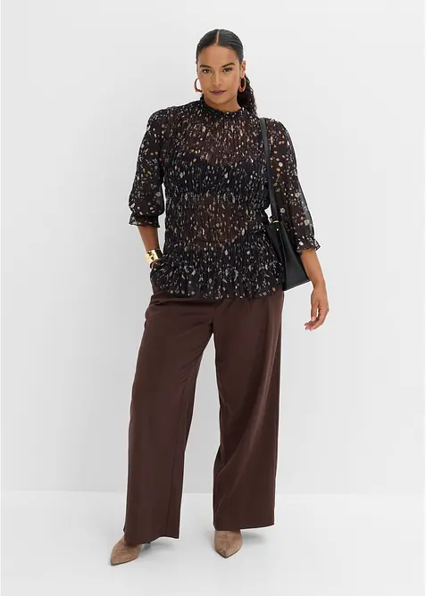 Bluse i lett mesh, bonprix