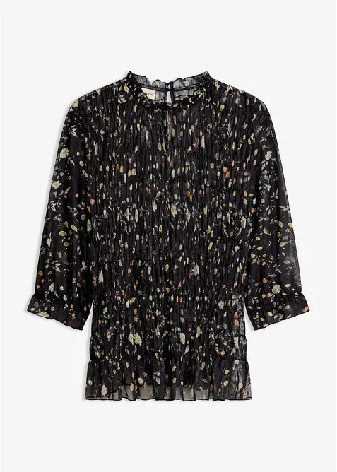Bluse i lett mesh, bonprix
