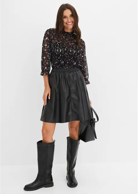 Bluse i lett mesh, bonprix
