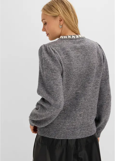 Cardigan med puffermer, bonprix