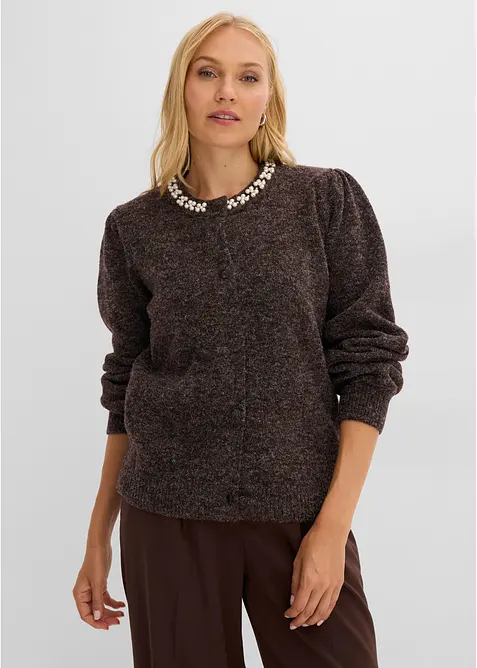 Cardigan med puffermer, bonprix