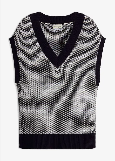 Oversized, strikket vest, bonprix