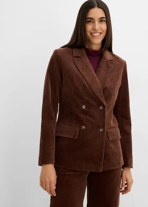 Blazer i kordfl&oslash;yel, bonprix
