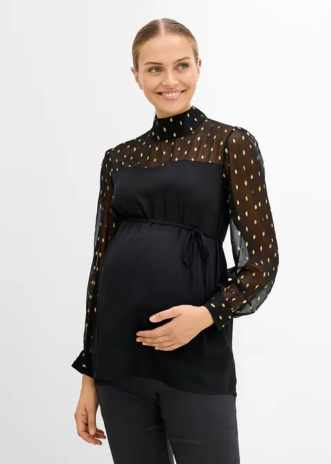 Festlig mammabluse med transparente ermer, bonprix