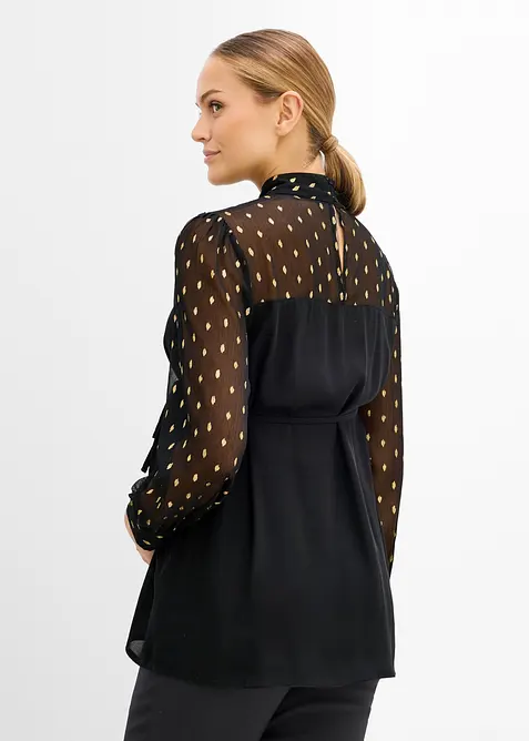 Festlig mammabluse med transparente ermer, bonprix
