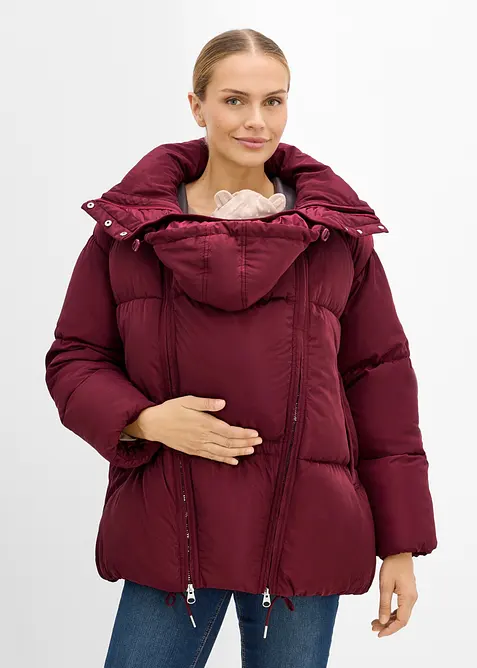 Varmt vattert 3-i-1-puffer-mammajakke med innsats for baby, bonprix