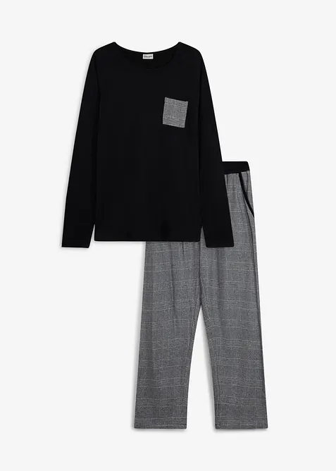 Pyjamas med flanellbukse, bonprix