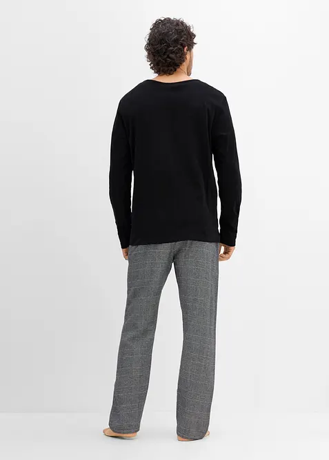 Pyjamas med flanellbukse, bonprix