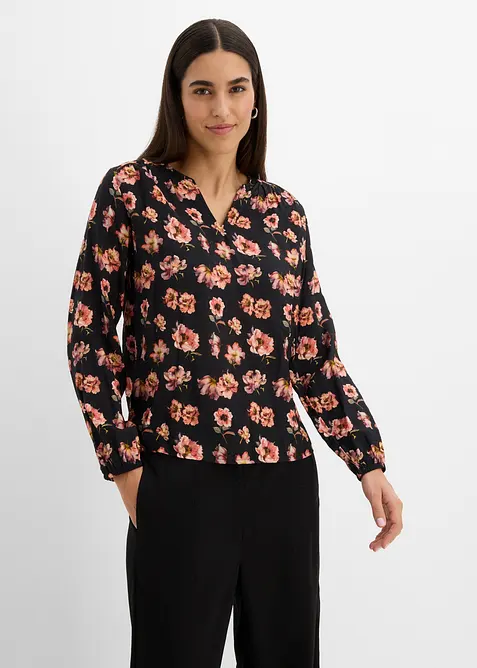 Bluse i lett viskosemiks, bonprix