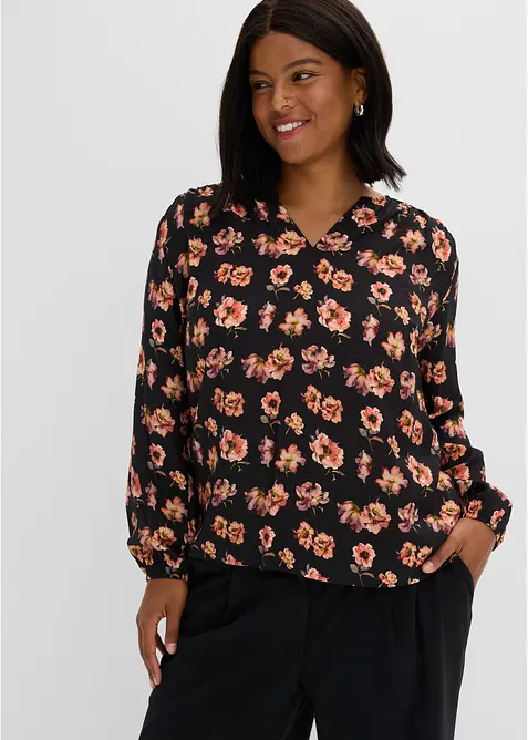 Bluse i lett viskosemiks, bonprix