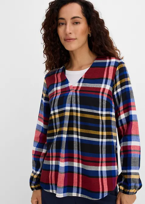 Flanelltunika av 100% &oslash;kologisk bbomull, bonprix