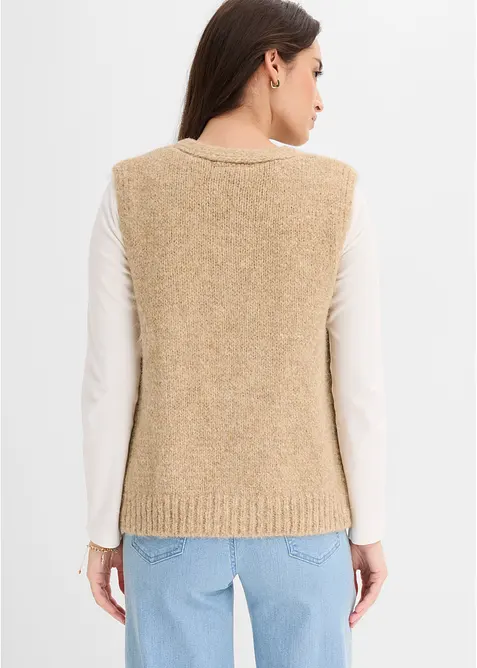 Strikket vest, bonprix