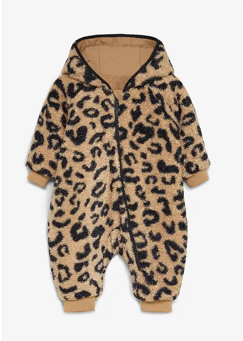 Vendbar onesie med myk pilefleece, bonprix