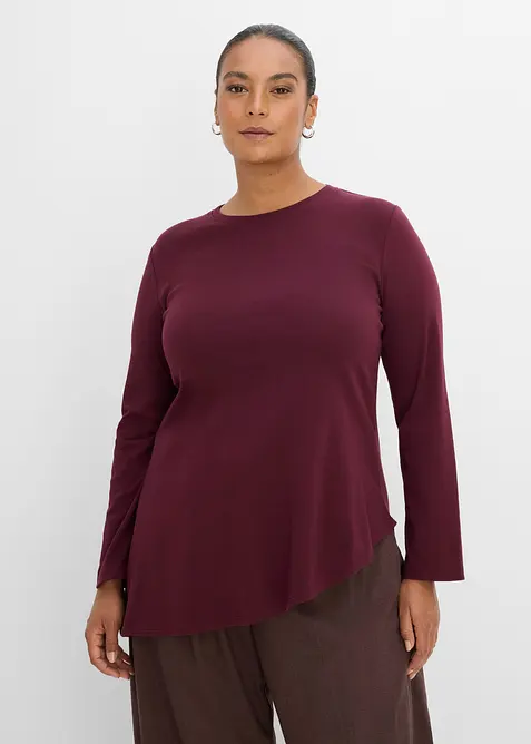 Asymmetrisk topp i 100% bomull, bonprix