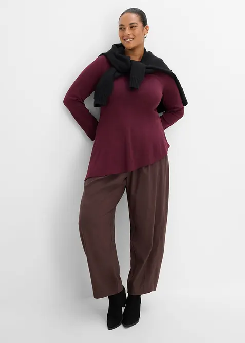 Asymmetrisk topp i 100% bomull, bonprix