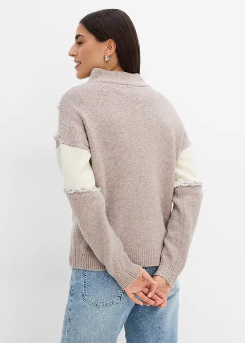 Half-zip-genser, bonprix