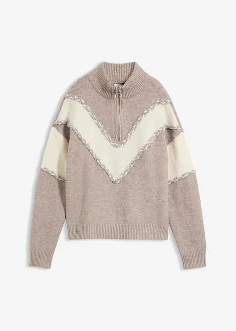 Half-zip-genser, bonprix