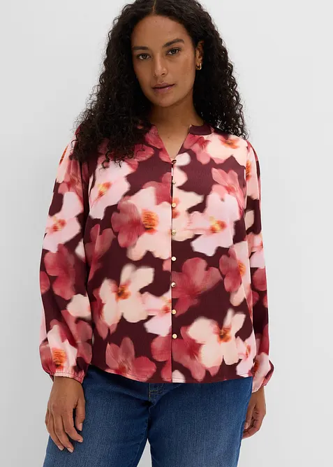 Bluse i strukturert krepp, bonprix
