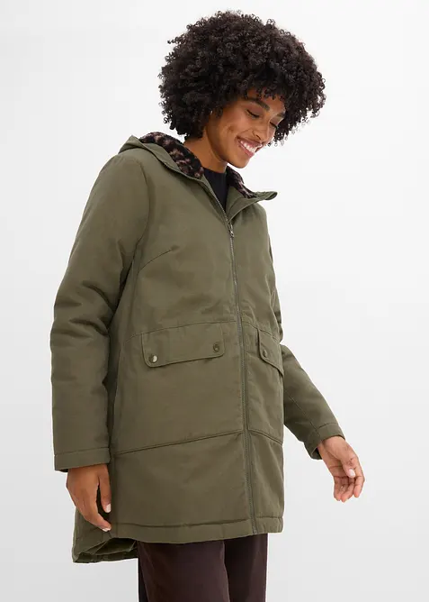 Parkas med pilefleece, bonprix