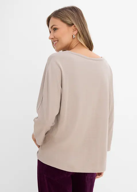 Oversized topp i bomullsmiks, bonprix