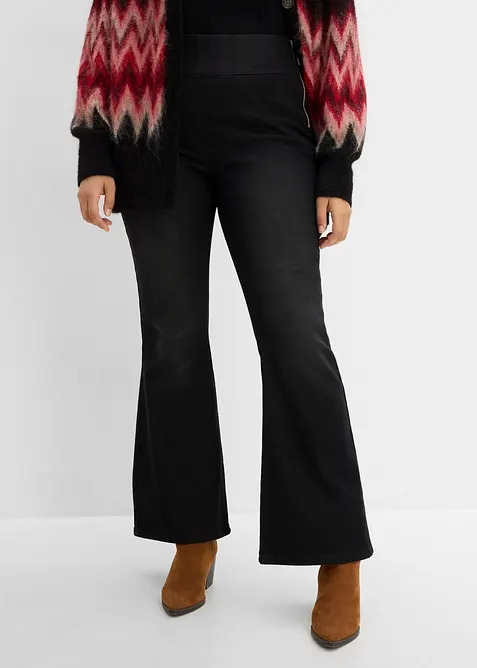 Varmende, high waist jeggings med komfortlinning, bonprix