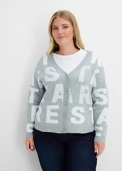 Finstrikket cardigan, bonprix