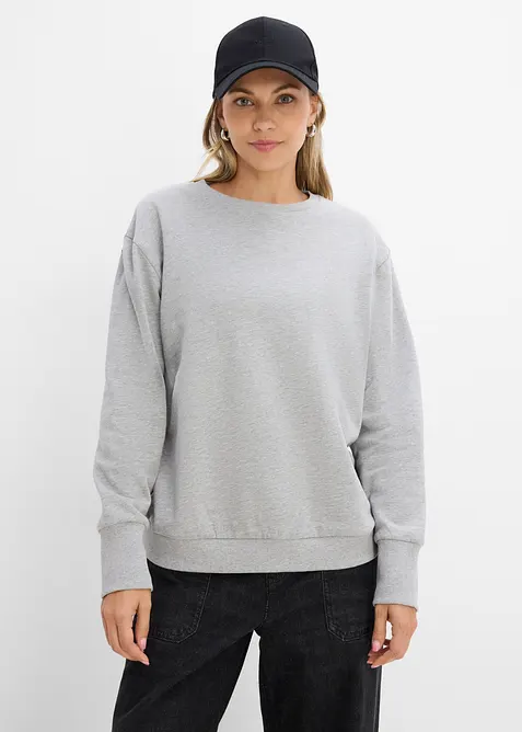 Oversized sweatshirt i myk bomullsmiks, bonprix