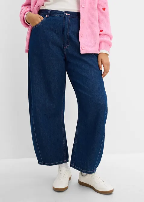 Barrel jeans high waist, bonprix