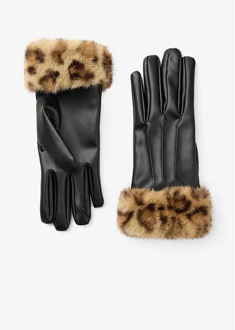 Hansker i leo look, bonprix