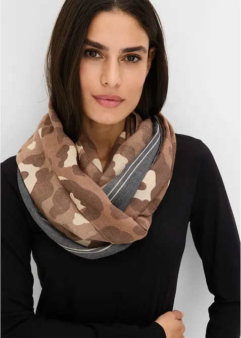 Leopardm&oslash;nstret tubeskjerf, bonprix