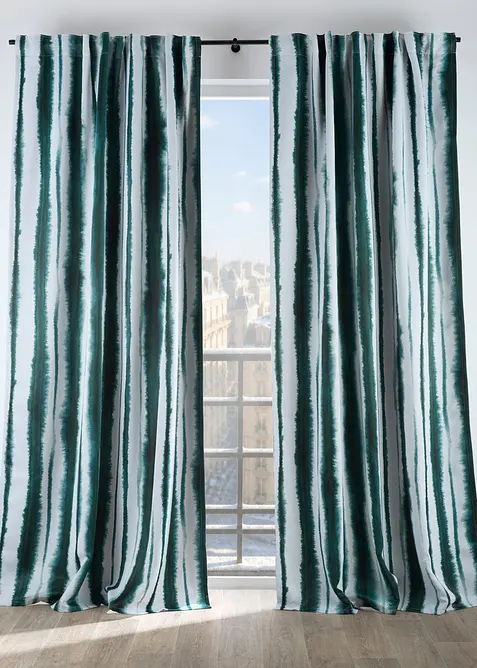 M&oslash;rkleggingsgardin med resirkulert polyester (1-pack), bonprix
