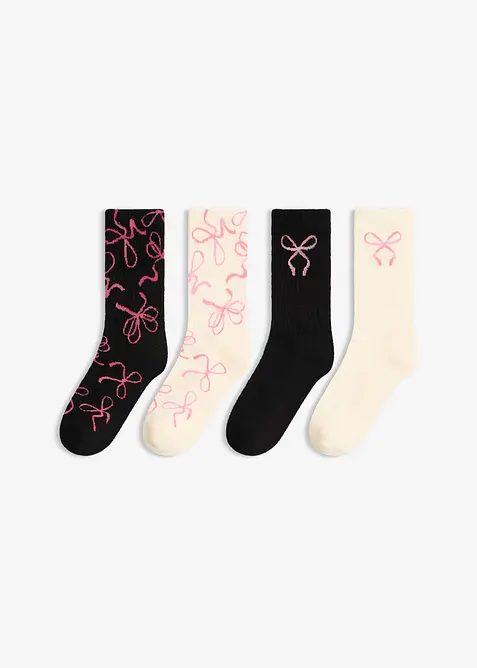 Treningssokker med &oslash;kologisk bomull (4-pack), bonprix