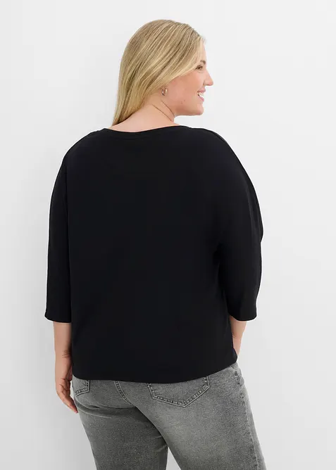Oversized topp i bomullsmiks, bonprix