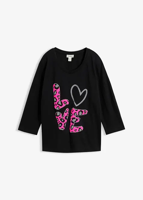 Oversized topp i bomullsmiks, bonprix