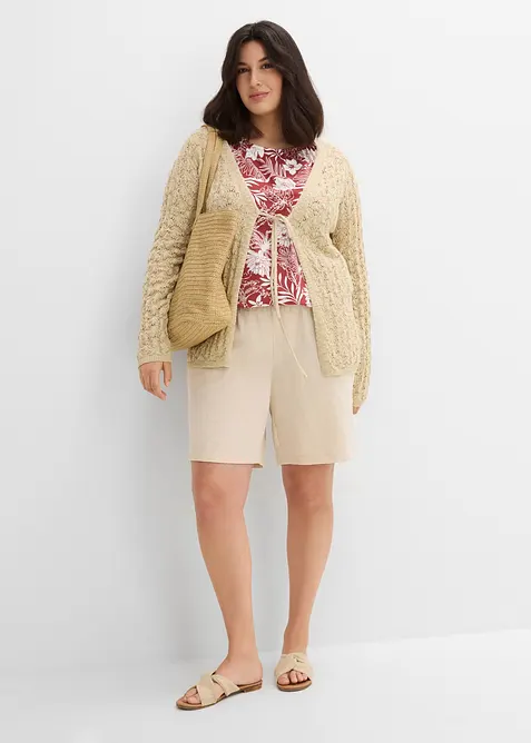 Pull on-bermudashorts i viskoseblanding, bonprix