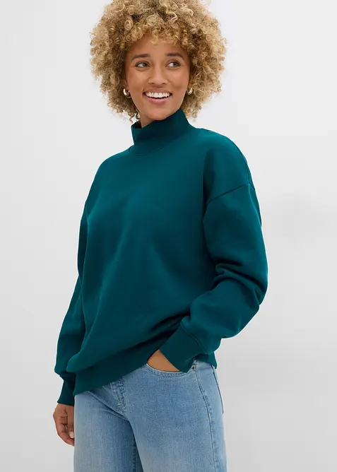 Sweatshirt med rullekrage, bonprix