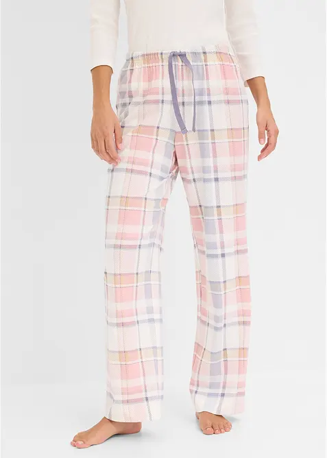 Vevd pyjamasbukse i flanell (2-pack), bonprix