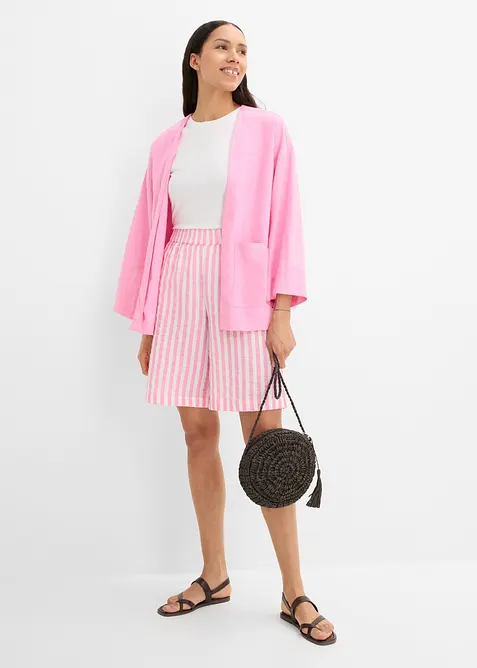 Kimono-bluse i linmiks, bonprix