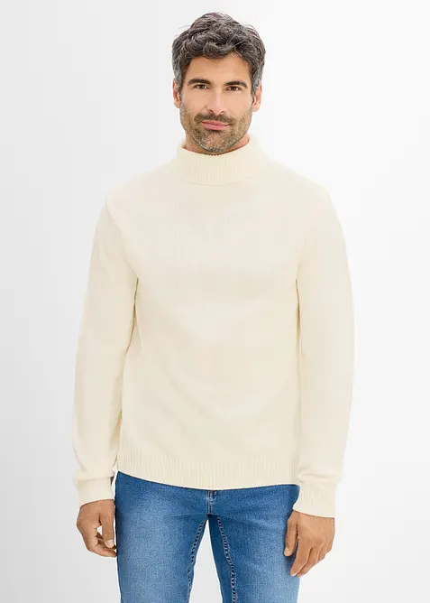 H&oslash;yhalset genser i regular fit, bonprix