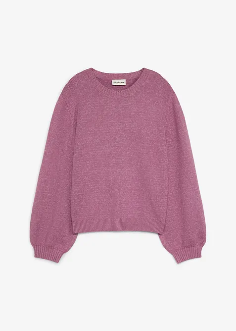 Grovstrikket genser med ull, bonprix