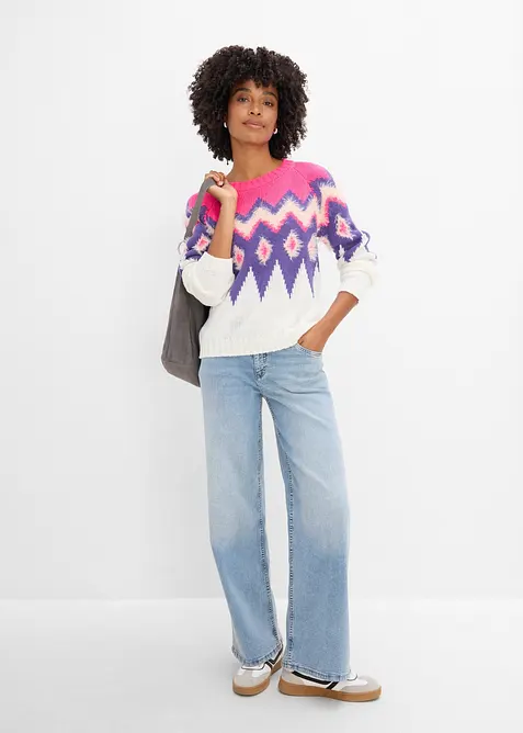 Grovstrikket Fair Isle-genser, bonprix