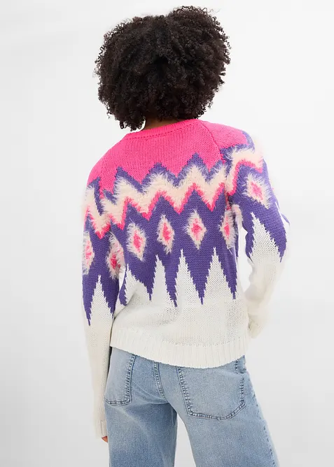 Grovstrikket Fair Isle-genser, bonprix
